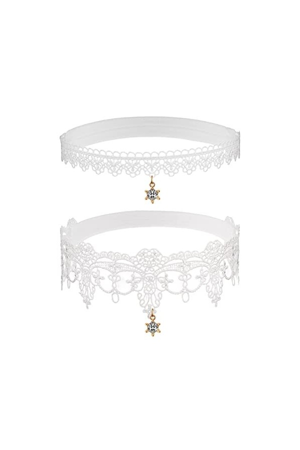 MWOOT Jarretière Mariée Blanc, Jarretière Mariée Élastique Ensemble de Deux Pièces , Accessoires de Robes de Mariée, Cadeaux