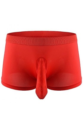 Czizitong Hommes Elephant Underwear Pochette Slips Thongs Funny Underwear Rouge 