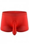 Czizitong Hommes Elephant Underwear Pochette Slips Thongs Funny Underwear Rouge 