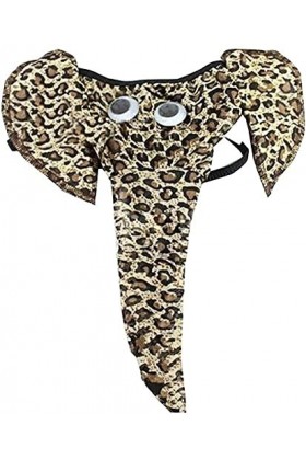 Czizitong Hommes Eléphant sous-vêtements Lingerie Sexy Thongs G-Strings Léopard 