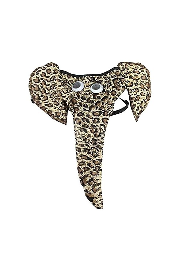 Czizitong Hommes Eléphant sous-vêtements Lingerie Sexy Thongs G-Strings Léopard 