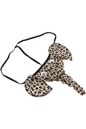 Czizitong Hommes Eléphant sous-vêtements Lingerie Sexy Thongs G-Strings Léopard 
