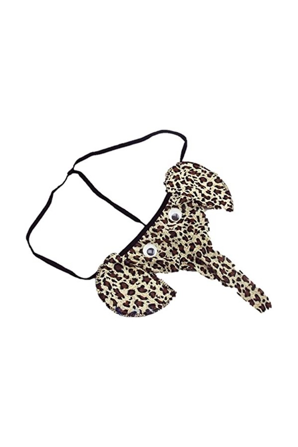Czizitong Hommes Eléphant sous-vêtements Lingerie Sexy Thongs G-Strings Léopard 
