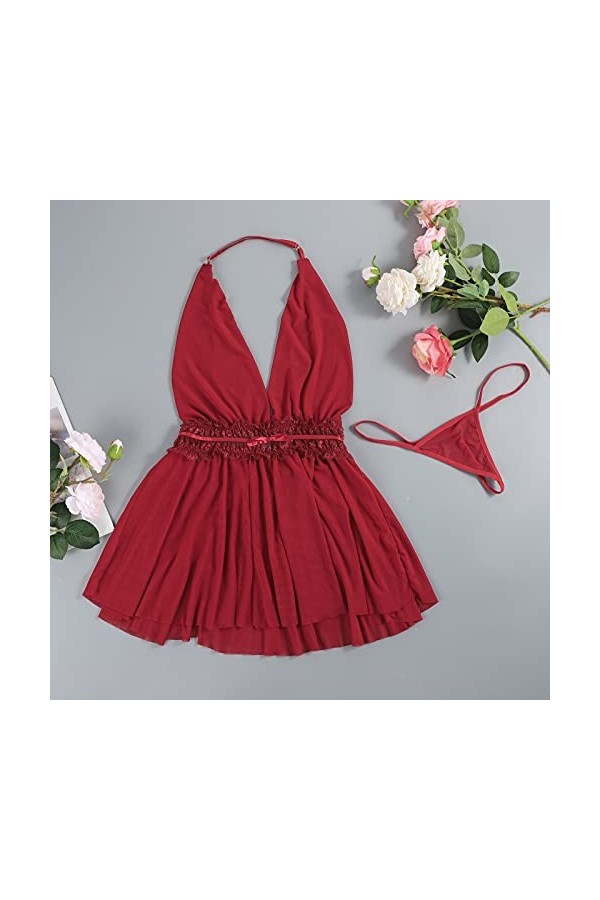 Lingerie Sexy Femme Coquine Hot - Tenue Erothique Sexy TenueSexy Mini Robe Erotique Mini Cosplay Corset BodyconLingerie Robe 