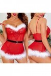 Ensemble de Lingerie Sexy pour Femme - Ensemble de Lingerie de Noël pour Jeu de rôle - Costume Sexy pour Femme - Dentelle à C