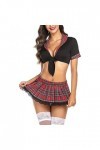 LKRSEEF Ensemble Lingerie Sexy Femme Coquine Hot Deguisement Sexy Schoolgirl Lingerie Femme, Costume Cosplay Écolière Ensembl