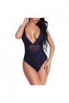 UOWEG Nouvelles Femmes Dentelle col en v Profond Dos Lingeie Body Teddy sous-vêtements Combinaison Combinaison Sexy Ouverte 