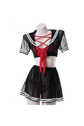 LDZYXY Set étudiant Lingerie Passion Mode Femme Mesh Tissu Sexy