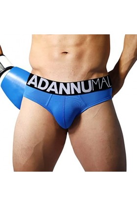 Sous-vêtement homme en coton avec poches U convexes sexy et confortable, couleur unie, culotte courte à taille basse, sous-vê