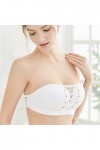 CreoQIJI Corsages et bustiers pour femme - Tenue de fitness - Sans bretelles - Soutien-gorge Stealth Wire - Bandage Brassière
