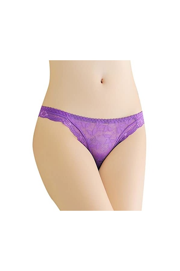 HELLORSOON String Ficelle Femme,Sexy Féminin Ouvertures Provocantes en Dentelle Nuisette Culotte Dentelle