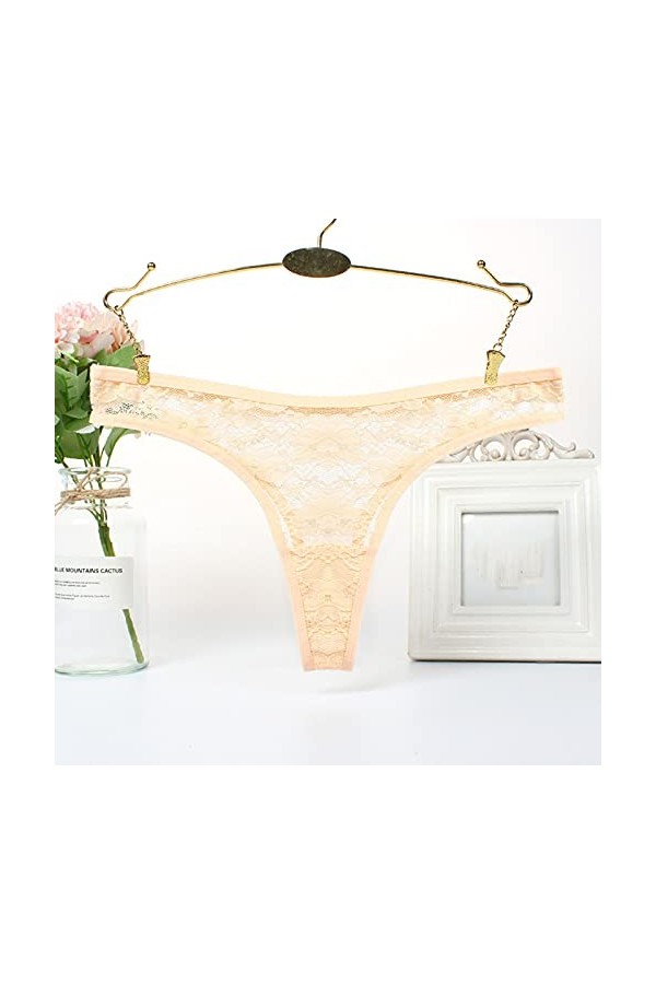 HELLORSOON String Ficelle Femme Sexy Respirabilité en Dentelle String Ficelle Coupe Française Nuisette Maille Transparente Nu