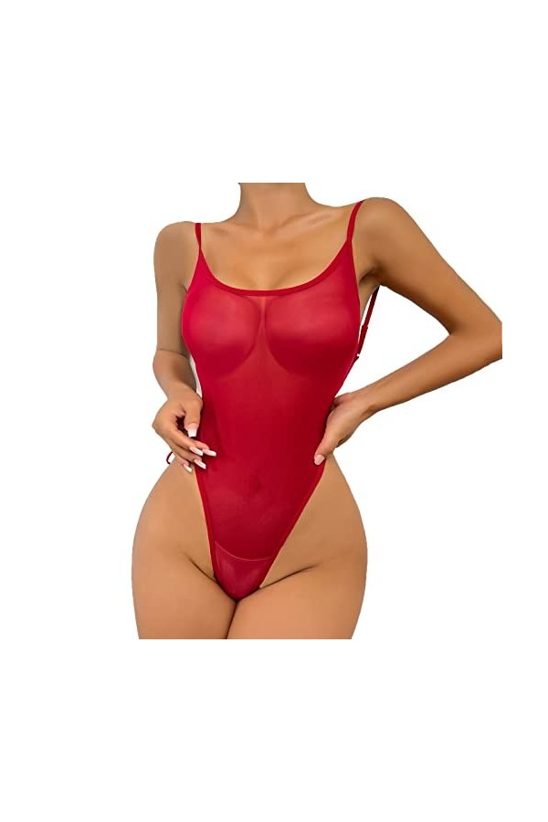 Fulidngzg Lingerie sexy pour femme - Ouvert - Dentelle - Lingerie sexy SM - Nuisette - Body en maille transparente - Lingerie