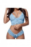 Zannycn Ensemble de lingerie sexy pour femme - Ensemble de sous-vêtements en dentelle - Lingerie érotique - Lingerie flirty -
