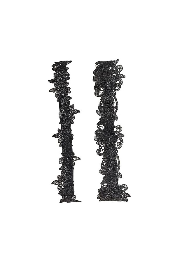 GALPADA Décoration De Mariée 2 Pièces Dentelle Jambe Anneau Jarretière De Bal Jarretières De Mariage Noir Élastique Jambe Cei