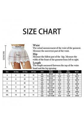 Pinglei Femmes Maille Jupe Porte-Jarretelles Sexy Dames Dentelle Amusant Couleur Unie Porte-Jarretelles Jupe