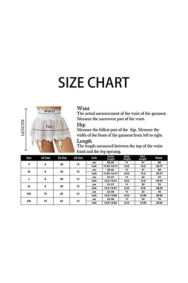 Pinglei Femmes Maille Jupe Porte-Jarretelles Sexy Dames Dentelle Amusant Couleur Unie Porte-Jarretelles Jupe