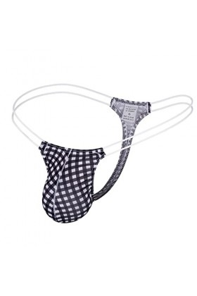Générique Homme Jockstrap Thongs Confortable sous-vêtements Mini G-String Stretchy Unterhose T-Back avec Bulge Poche Slips St