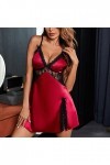 Générique Chemises De Nuit Femme Lingerie Femme Tenue Sexy Nuisette Sexy sous Vetements Feminins Sexy Confortable Nuisette Fe