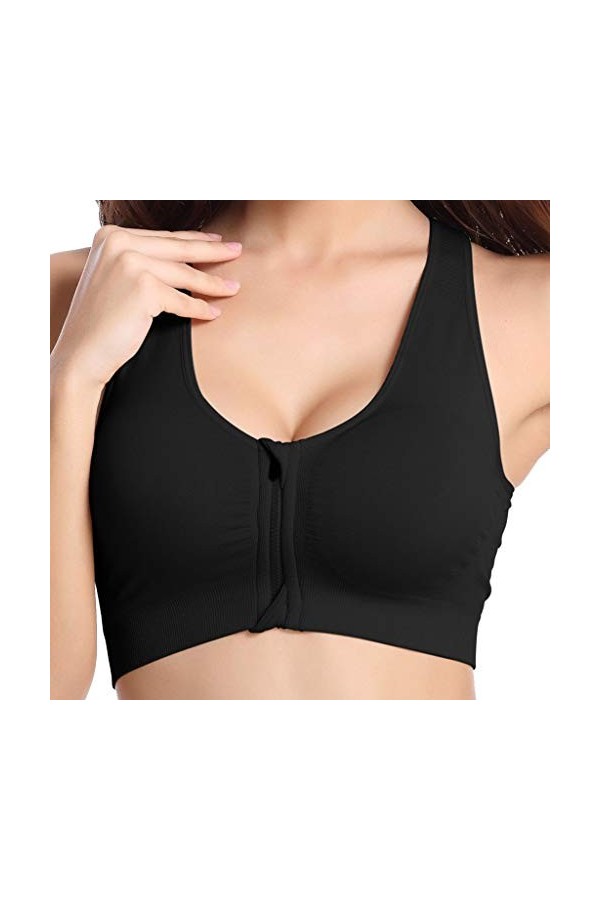 Zannycn Bustiers Soutien-gorge adhésif sans armatures pour femme, Noir , S