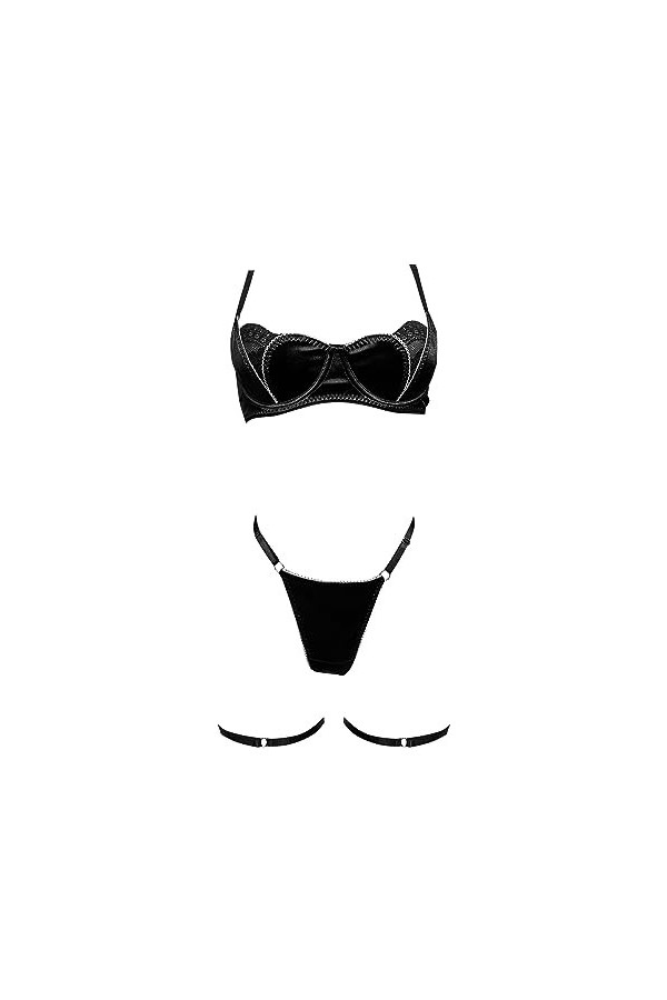 Dessous Damen Sexy Unterwäsche Schwarz Sexy Set Reizwäsche Body Suit Sexy Damen Dessous Set Unterwäsche Lingerie Sexy Dessous