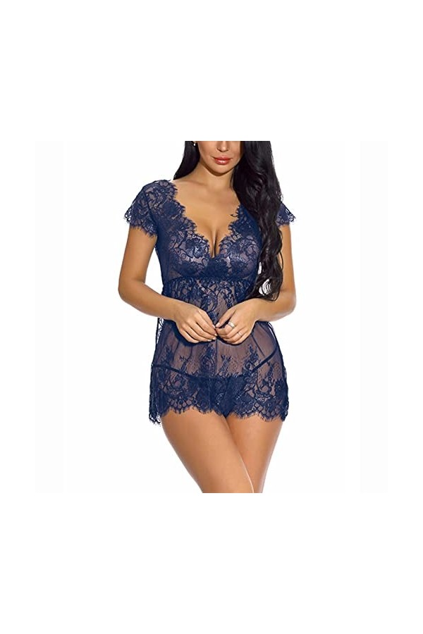 Générique Lingerie Sexy, Femmes Une Pièce En Creusée Avec V Profond Et Sexy Lingerie Femme Ensemble String Bdsms Set Tenue Zi