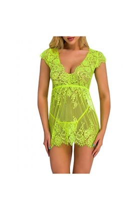 Lingerie Erothique Sexy, Femmes Une Pièce En Creusée Avec V Profond Et Sexy Lingerie De Pute Ensemble Slip Femme Mini Zippé L