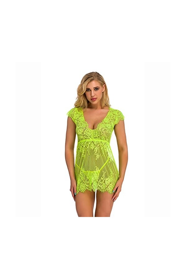 Lingerie Erothique Sexy, Femmes Une Pièce En Creusée Avec V Profond Et Sexy Lingerie De Pute Ensemble Slip Femme Mini Zippé L