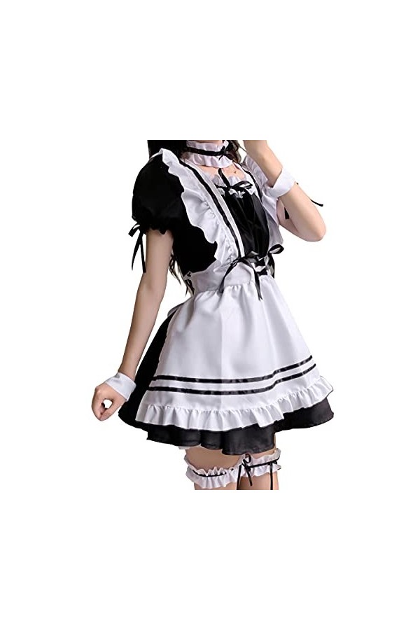 Maid Dress Femme Cosplay Anime Outfit French Maid Halloween Costume Including Dress Headwear Apron Anneau de Manchette Anneau