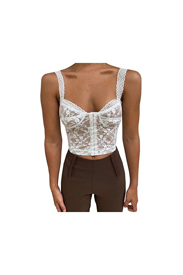 liaddkv Top Bellyband Lingerie Sexy Pyjama Femme Sling Fashion Femme Lingerie Sexy, Blanc., M