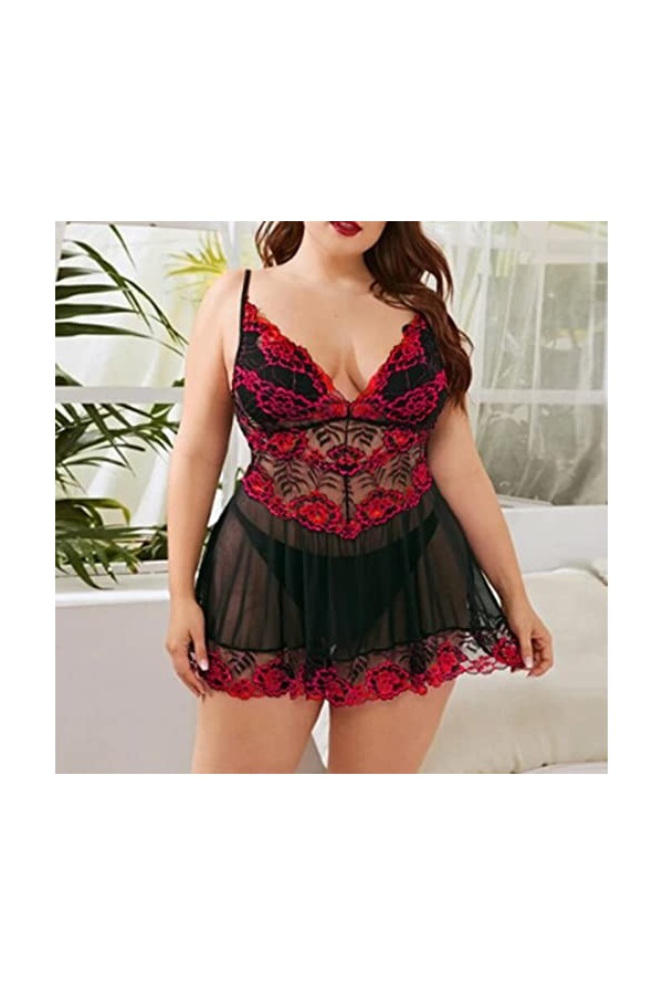 Lingerie Femme Sexy Ensemble Homme Sexy Hot y22k Femmes grande taille nuisette Lingerie dentelle Chemise Sexy maille vêtement