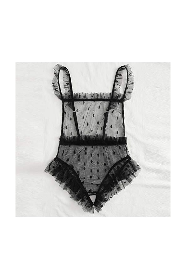 Combinaison Sexy Nuisette Lingerie Adulte Couple Sexy Ensembles de Lingerie Femme Col V Nuisettes Lingerie Sexy pour Femme Li