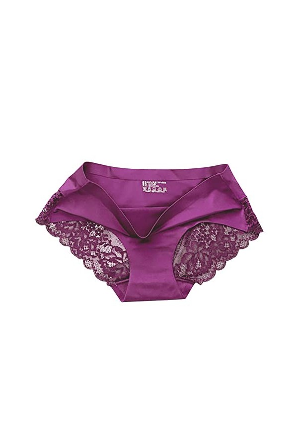 PANPANY Culottes pour Femme Dentelle sans Couture Slips Femme Taille Basse String Tanga Soutien-Gorge Multicolore Sexy sous V