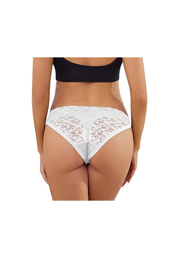 PANPANY Culottes pour Femme Sexy sous Vetements Taille Basse Soutien-Gorge Multicolore Slips sans Couture Multipack Tanga Fem