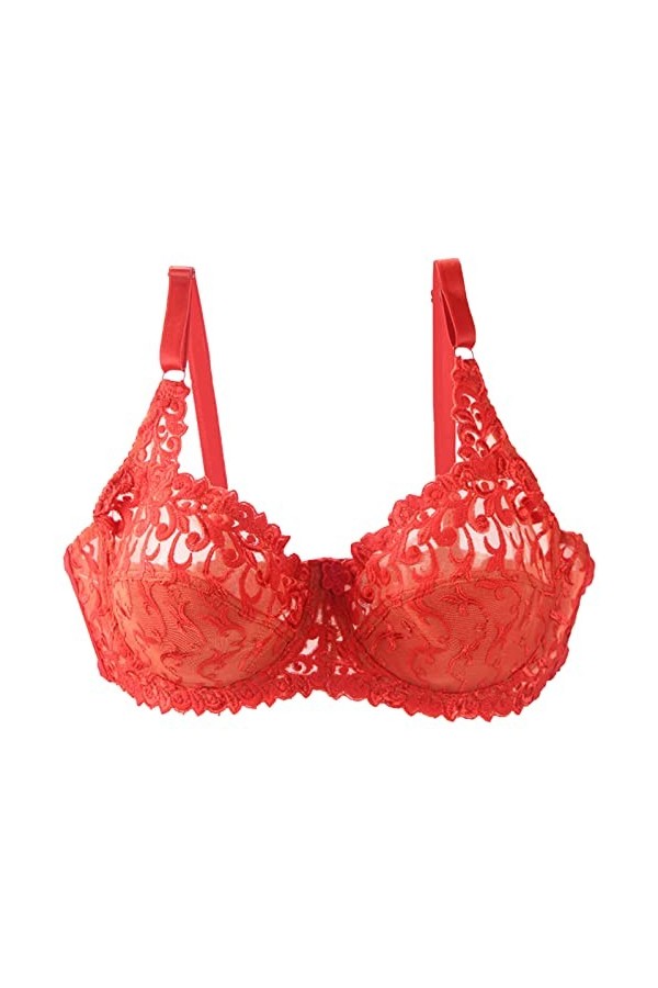 Femme Soutien Gorge de Sport Run Max Femmes Dentelle Sexy Bra Thorn Plus sous-vêtements de Taille Bra Soutien-Gorge Sexy Red
