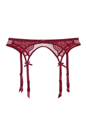 ADMAY 2023 New y/2k Style Lingerie en Dentelle pour Femmes Voir à Travers la Culotte Porte-Jarretelles Vêtements Sexy Red, X