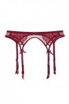 ADMAY 2023 New y/2k Style Lingerie en Dentelle pour Femmes Voir à Travers la Culotte Porte-Jarretelles Vêtements Sexy Red, X