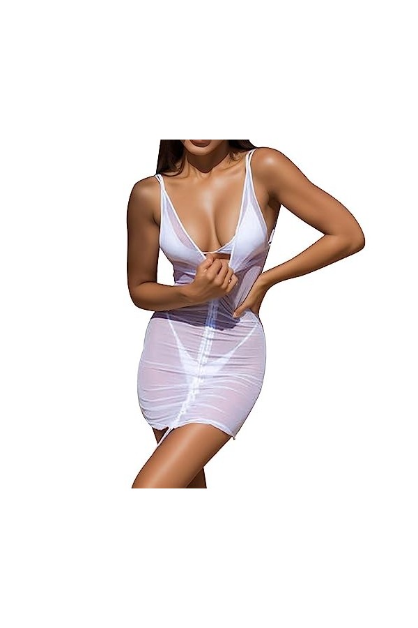 Générique Femmes Sexy Dentelle Body et Combinaison en Dentelle Décolleté en V Sexy Teddy Sexy LÉté Guepiere Sexy Coquine Lin