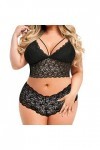 Lingerie Sexy Ensemble Femme 2 Pièce Vêtements De Nuit Sexy Ensemble Soutien Gorge et String Dentelle sous-Vetements Erotique