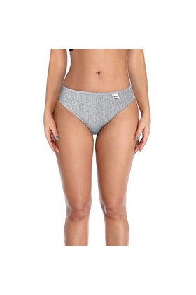 Jiabing Strings sous-vêtements féminins Bikini Pcs Culottes 5 Culottes Sexy Culottes Accessoire Lingerie Grey, M 