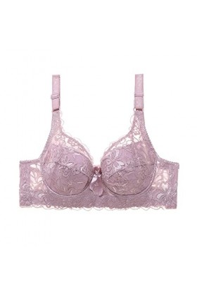 sous-vêtements Sexy en Dentelle froncée pour Femmes avec Bretelles de Soutien-Gorge Body Minceur Purple, 85C 