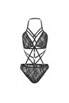 Womens Bandage Lace Romper Elastic Top Culotte Set Sexy Hollow Out Cage Bra Body S Lingerie