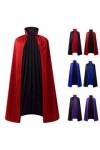 KBOPLEMQ Cape à col montant de vampire, noir et rouge, double face avec cape adulte, costume de vampire, cape classique Dark 