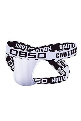 LOIJMK Tanga Fun Low Waisted Four Fold Pants Maillot de bain pour homme, Blanc., XXL