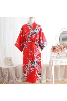 IKFIVQD Lingerie sexy pour femme, robe de chambre kimono à imprimé sexy, Rouge, taille unique