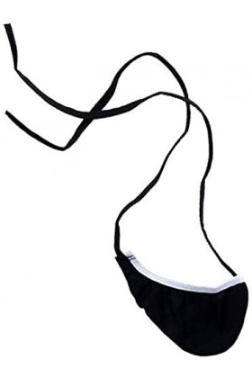Acizi Sous-vêtements sexy pour homme avec un côté Jockstrap String, Noir , taille unique