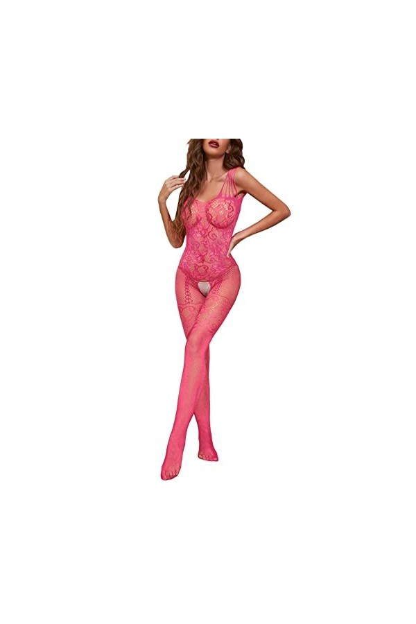 Générique Ensemble Lingerie Femme Hot Sexy Bodysuit Résille Bodystocking Nylon Sexy Lingerie Pour Femmes Full Body Bas Ouvert