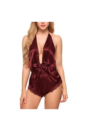 Kasmole Body Lingerie,Body sexy réglable en V profond | Tenue sexy pour femme, lingerie en dentelle pour nuit de lune de miel