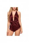 Kasmole Body Lingerie,Body sexy réglable en V profond | Tenue sexy pour femme, lingerie en dentelle pour nuit de lune de miel