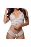 Zannycn Ensemble de lingerie sexy pour femme - Ensemble de sous-vêtements en dentelle - Lingerie érotique - Lingerie flirty -